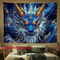 Fantasy of the Eastern Dragon Digital printing polyester wall tapestry suitable for use living rooms bedrooms offices bars party 70x100CM