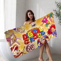 Popular Animated The A-Amazing D-Digital C-Circus Beach Towel Colorful Bath Towels For Girl Microfiber Quick Dry Custom Sand Cotton 30x30cm