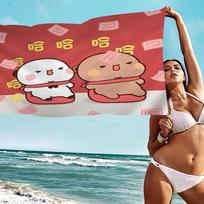 Cute DUDU BUBU Bath Towel Microfiber Soft Water Absorbing Breathable For Girl Kids Decorative Cartoon Beach Towel Cotton 30x30cm