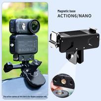 DJI Action 6/5/4 Magnetic 360° Motorcycle Windshield Mount Clip