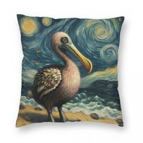 Dodo Bird Extinct Bird Square Pillowcase Polyester Linen Velvet Printed Zip Decor Home Cushion Cover Peach skin 18*18(CM)-1Pcs