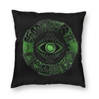 Magnus Archives Fears Wheel Square Pillowcase Polyester Linen Velvet Printed Zip Decorative Sofa Seater Cushion Cover 45X45 Peach skin 18*18(CM)-1Pcs