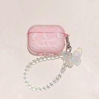 Wireless Bluetooth Glitter Shiny Butterfly Bracelet Earphone Charging Box For Apple Airpods Pro 3 2 1 2nd Ins Cute Case Cover For Airpods 1 2 white