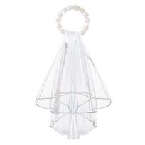 Elegant Floral Bridal Headband with Veil Wedding Headwear Bridal Wreath Veil for Bachelorette Party & Bridal Shower Gift