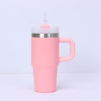 Mini 14oz Nerūdijančio plieno termosas Izoliuotas kavos puodelis Vandens butelis Puodelis su šiaudeliu Vakuuminiai termosiniai puodeliai automobiliui Puodelis šventinėms dovanoms 14oz