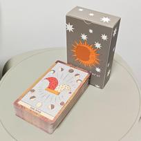 Moon Magic Tarot Deck 78 Pcs Unique Tarot Cards 12*7cm In Vintage Style Printed on 350GSM Double-embossed Cardstock ruda