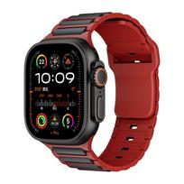 Sportiniai Dirželiai Apple Watch Ultra 2 Juosta 49mm 45mm 46mm 44mm 42mm 40 41mm riešo Apyrankė correa IWatch Series 10 SE 9 8 7 6 5 4 38 40 41 S10-42mm raudona juoda spalva