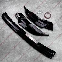 Maxton Style Front Bumper Lip for VW TIGUAN MK2 R-LINE 2017-2020 Pre-facelift Gloss ABS Lower Splitter Auto Blade Aero BodyKits Gloss Black