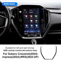 For Subaru Crosstrek 2024 Impreza 2024 WRX 2022 2023 2024 ABS Car Gear Shift Panel Sticker Glossy Matte Carbon Fiber Accessories For Crosstrek 2024 matinė juoda spalva