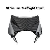 For Surron Ultra Bee Water Transfer Front Headlight Fender Carbon Fiber Headlight Cover Headlight Mudguard for SurRon Parts Headlight Cover