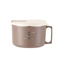 Filterable Design Lid Instant Noodle Bowls Large Capacity Ramen Bowl  Kids 1100ml chaki
