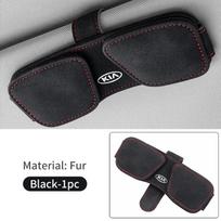 AANO1 Car Magnetic Glasses Clip Sun Visor Glasses Holder Card Ticket Clip For KIA Cerato Proceed Venga Stonic Picanto Sorento Stinger