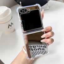 Applicable to Samsung Z Flip5 folding screen mirror mobile phone case Z Flip6 makeup mirror anti-drop case back cover protective case samsung zflip6 sidabras