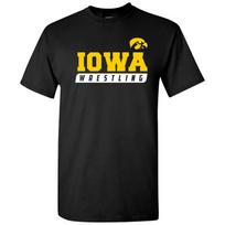 Iowa Hawkeyes Imtynių pasvirusis T-shirt - Juoda M