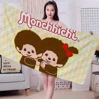 Anime M-Monchhichi Cute Microfiber Beach Towel Absorbent Quick dry Soft Yoga Swimming Resort Mountain Climbing Towel Cotton 30x30cm white
