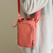 Water Bottle Holde Nylon Shoulder Bag Purse Mobile Phone Bag Drawstring Bag  Camping Accessory rožinė