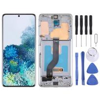 „Samsung Galaxy S20+“ 4G/5G SM-G985/986 6,67 colio OLED LCD ekrano skaitmeninimo įrenginys, visas komplektas su rėmeliu tamsiai pilka spalva