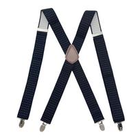 Vyriškos elastinės X formos petnešos su keturiais spaustukais (3,5 cm pločio)