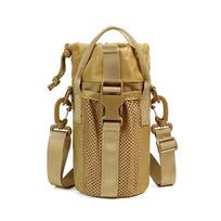 Multi-layer Water Bottle Sling Bag Large Capacity Crossbody Sports Bag Gym Bottle Bag  Fitness chaki