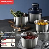 Morphy Richards MR9401A 3-Bowl Stainless Steel Food Processor CN plug (adapter included)