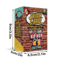 Kortų žaidimas Lyrically Correct 90-ųjų ir 2000-ųjų Hip Hopas, pagamintas iš popieriaus, šeimos pramogoms