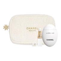 Chanel Rouge Coco lūpų balzamas su rankų kremu odos priežiūros rinkiniai Raminantis drėkinantis Lip Balm #912 3g+Hand Cream 50ml