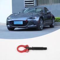For Mazda MX-5 2016-2024 Aluminum alloy Red Car forward Trailer Hook Tow Ring Bumper Tow Hook Trim Car Accessories raudona