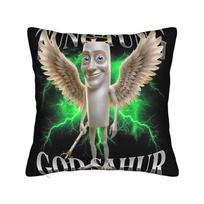 Tung Tung Tung Tung Sahur Italian Brainrot Meme Pillow Cover Cute Funny Pillow Case For Chair Sofa Home Decor Design Pillowcases 30x30cm 12x12in gray