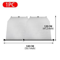 SEAMETAL Telescopic Car Sun Shade Hidden Windshield Sun Protection Cover UV-Blocking Privacy Curtains 72-140cm Adjustable Width 1 pc