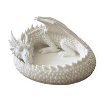 3D Printed Fantasy Dragon Jewelry Tray, Gothic Winged Dragon Desktop Organizer, Mythical Dragon Figurine Key Bowl for Bedside Nightstand, Home Decor balta
