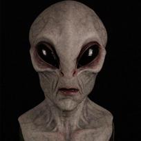 Sci-fi movie alien mask, Halloween mutant latex headgear, party prank scary mask pilka spalva