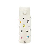 Tamagotchi Vacuum Insulated Stainless Steel One-Push Bottle 350ml Dot One-Touch Lock Easy Use One Hand Water 203-001