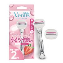 Gillette Venus Comfort Glide 5 Strawberry for Smooth and Radiant Includes Razor and 2 Replacement Blades Razor Razor, Scent, Skin, [with Soap], rožinė