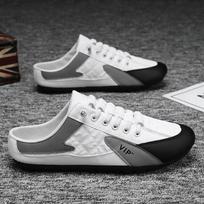Summer new breathable canvas shoes casual shoes lazy half drag board shoes 39
