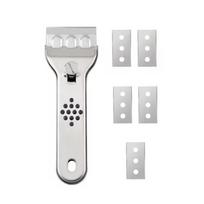 Nerūdijančio plieno valymo grandiklio ašmenys Stiklo Virtuvės Keraminių plytelių Decontamination Scraper Sienų Grindų Dažų Grandiklio Įrankis Peilis (as the picture,1PC and 5 blades) white