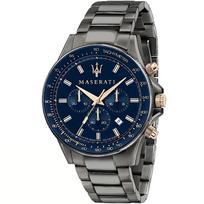 Maserati R8873640001 Sfida Chronograph Mėlynas ciferblatas Vyriškas laikrodis 44mm pilka