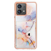 Suitable for Google 9Pro mobile phone case Nokia C31 electroplated marble pattern card pack Xperia 1IV Nokia C31