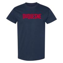 Duquesne University Dukes Basic Block - NCAA SPORTS Team T-Shirt - Navy XL