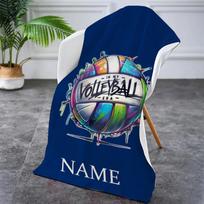 Custom Graffiti Volleyball Beach Towel Personalized Name In My Volleyball Era 160x80cm Microfiber Bath Towels All Season Soft 50x100cm(20x40in)