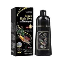 Black Hair Dye Shampoo Instant Fast 3 In 1 Herbal Nourishing Darkening Coloring - PR