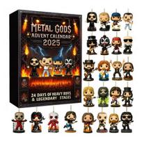 Yousheng Roko Metalo Legendos 2025 m. Advento Kalendorius 24 Dienų Atgalinės Ataskaitos Dėžutė su 2D Plokščiais Muzikiniais Personažų Kolekcionuojamaisiais Daiktais Dovanos Gerbėjams Kalėdos A