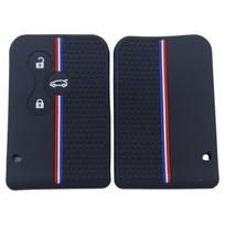 Soft Silicone Protective Case for Renault Megane, Clio, Scenic 3 Smart Cards juoda