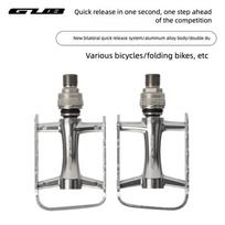 GUB QR003 Bicycle Pedal Quick Release Aluminum alloy Pedal Mountain/Road/Folding Bicycle Pedal DU Bearing Anti-Slip Bike Pedal 1 Pair