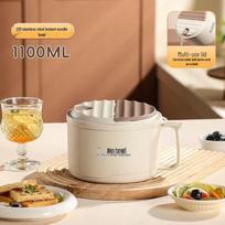 Qiwei 304 Stainless Steel Instant Noodle Bowl with Lid