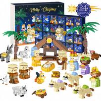 Nativity Advent Calendar 2026 Building Blocks 24-Days Fun Ornament for Boys Girls Festival Gift Christian Advent Countdown Calen as shown