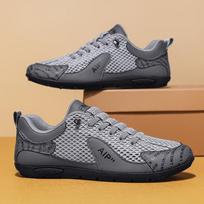Lazy shoes summer leather waterproof driving shoes ins high-end casual shoes 39 pilka spalva