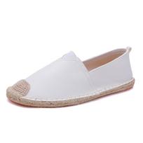 Vyriški kvėpuojantys espadrilės batai Madingi žvejo plokščiapadžiai slip-on laisvalaikio batai su guminiu kanapių virvės padu Kasdieniam dėvėjimui 38 balta