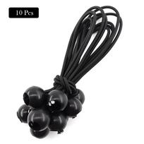 10 Pcs High Quality Black Bungee Ball Cord Rope Multipurpose Durable Tarpaulin Fixing Tool 10-30CM Canopy Bungee Cords