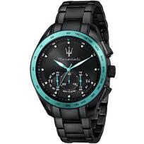 Maserati R8873644002 Traguardo Chronograph Juodas Ciferblatas Vyriškas Laikrodis 45mm juoda