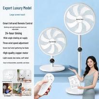 110V US Standard Household Smart Voice Control Floor Fan with Oscillation Timer and Large Air Volume